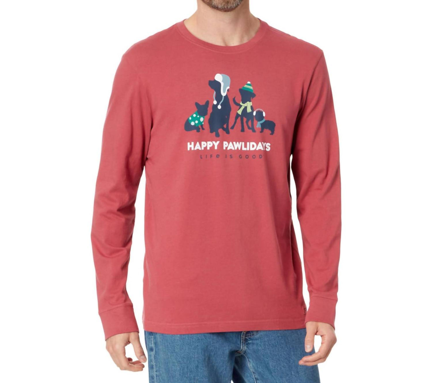 Happy Pawliday Pups Long Sleeve Shirt