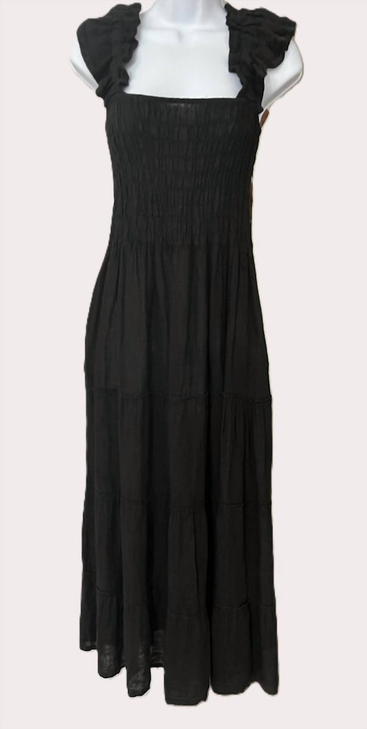 Women's Flutter Sleeve Maxi Dress