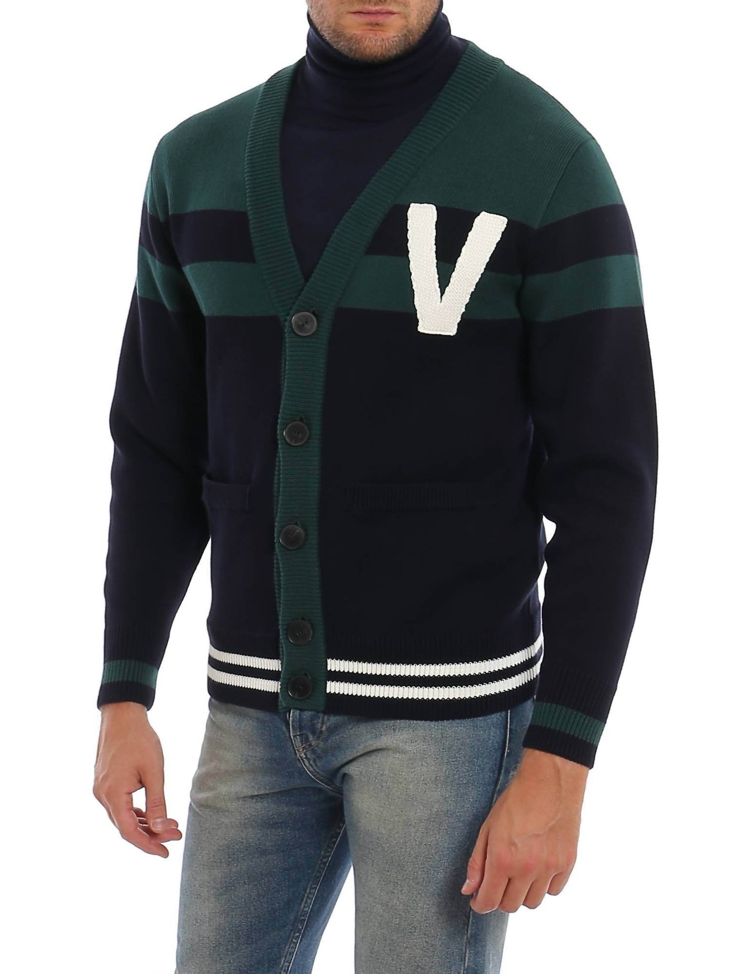 Valentino - V Logo Patch Cardigan - Rack Hunt