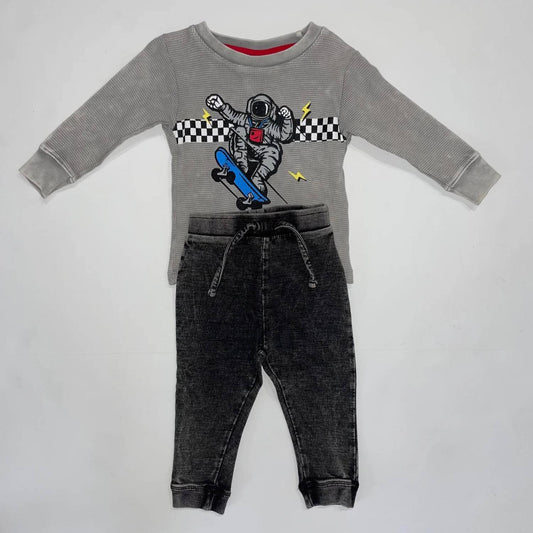 Kids' Skateboarding Astronaut Thermal Set