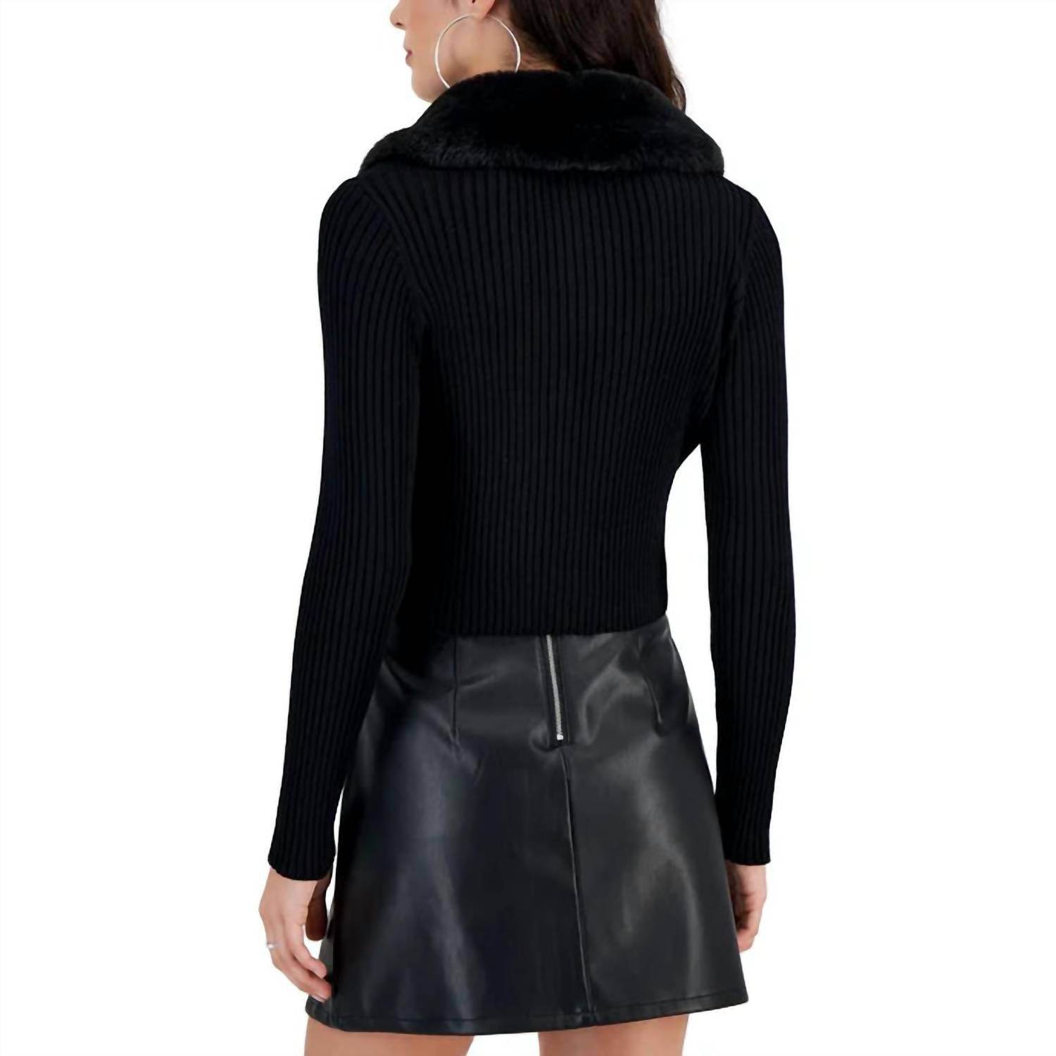 Taylor - Ribbed Collar Cardigan - Rack Hunt -