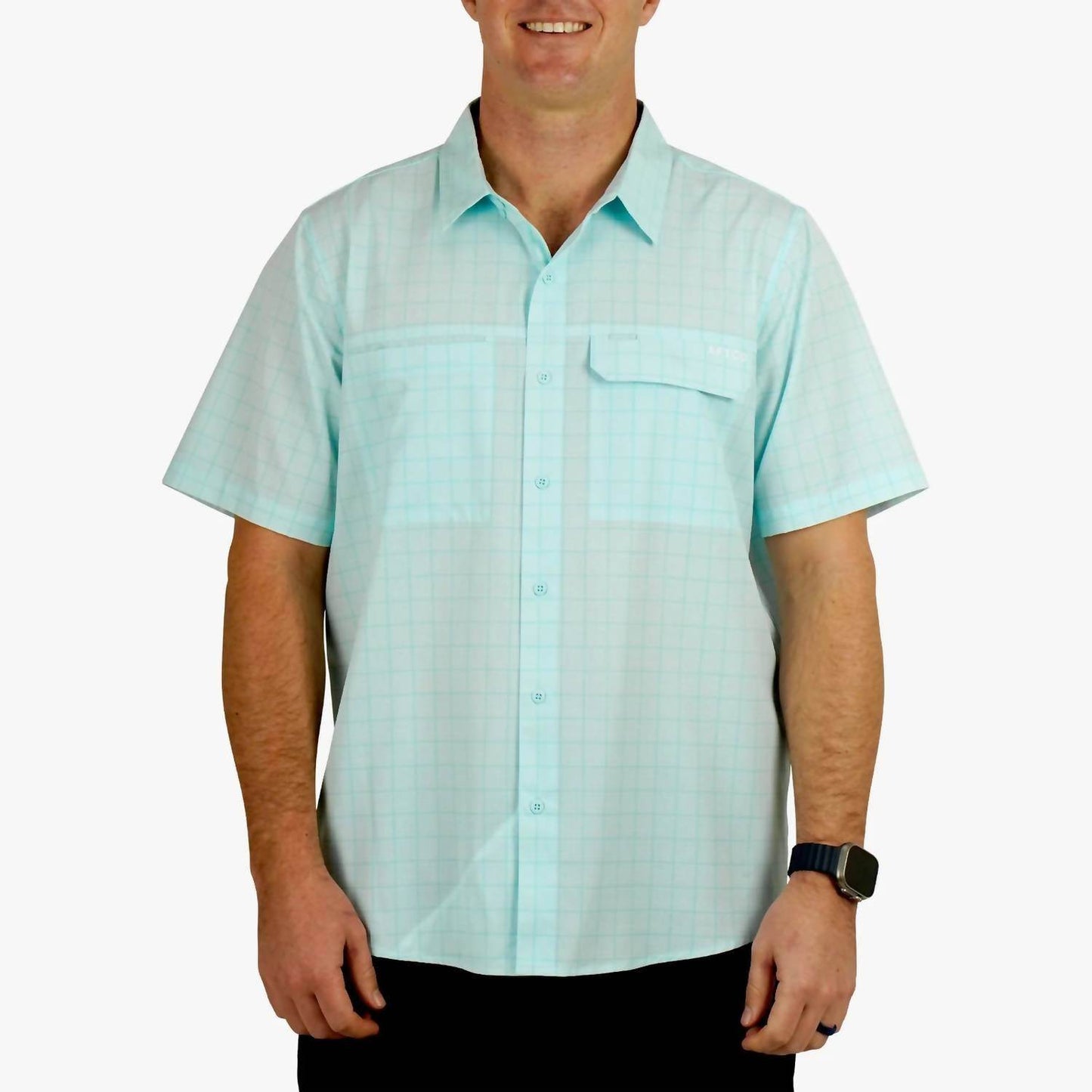 AFTCO - Air-o Mesh Printed Short Sleeve Button Down Shirt - Rack Hunt -