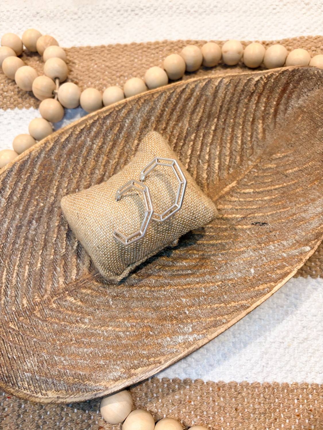 Women's Octagon Hoop Earrings