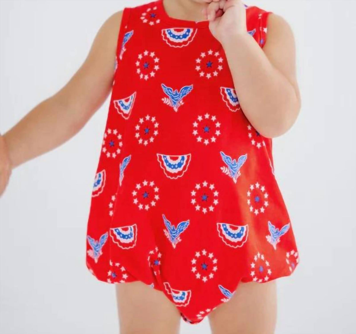 Girl's Star Spangled Patton Bubble Romper