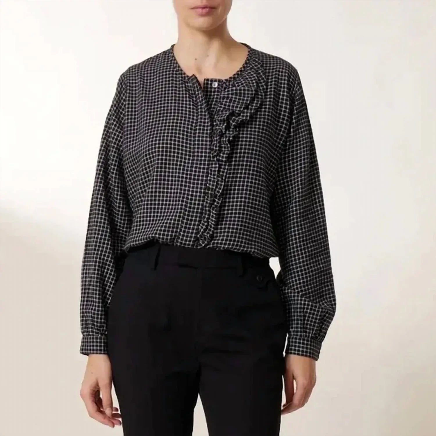 Leon & Harper - Women's Colina Check Blouse - Rack Hunt