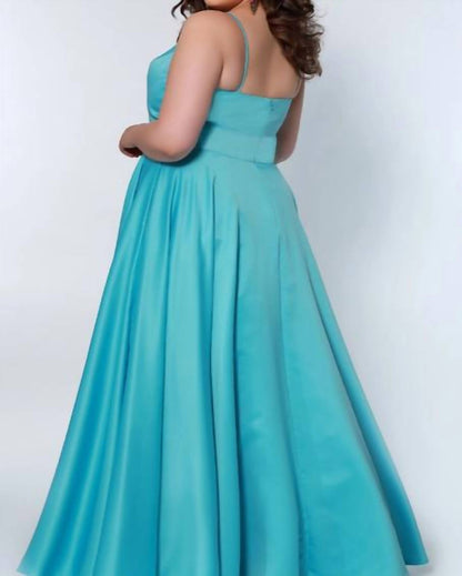 Sleeveless Satin Gown