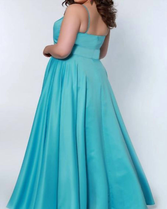 Sleeveless Satin Gown
