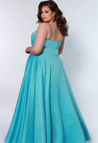 Sleeveless Satin Gown
