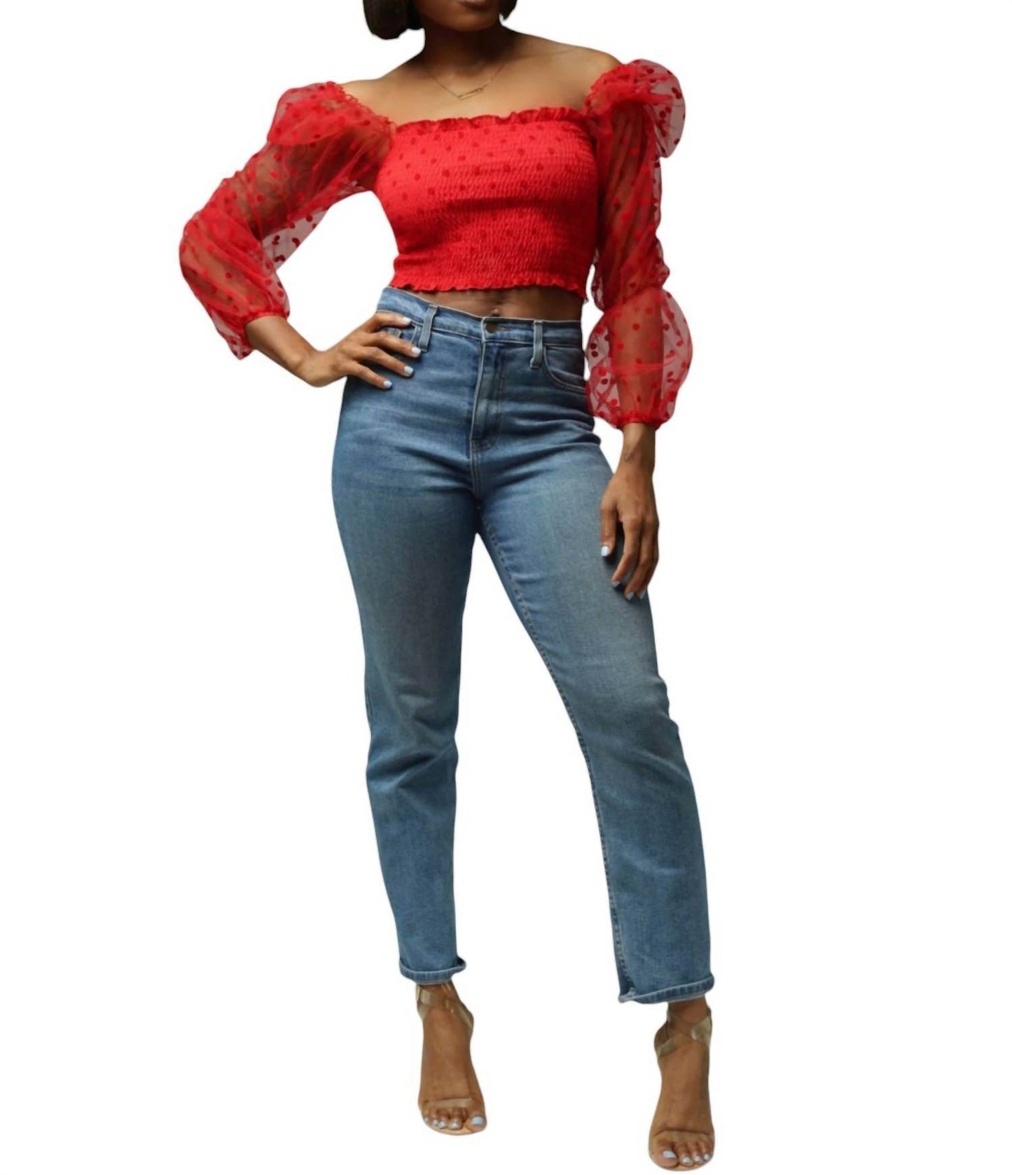 O.VIANCA - Mesh Polka Dot Top - Rack Hunt -