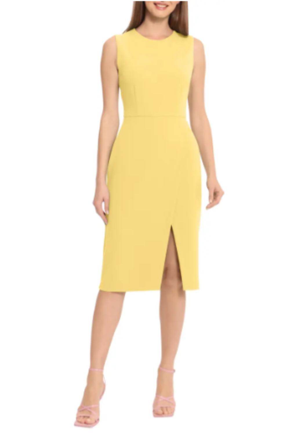 Ivy & Blu - Sleeveless Front-slit Sheath Dress - Rack Hunt