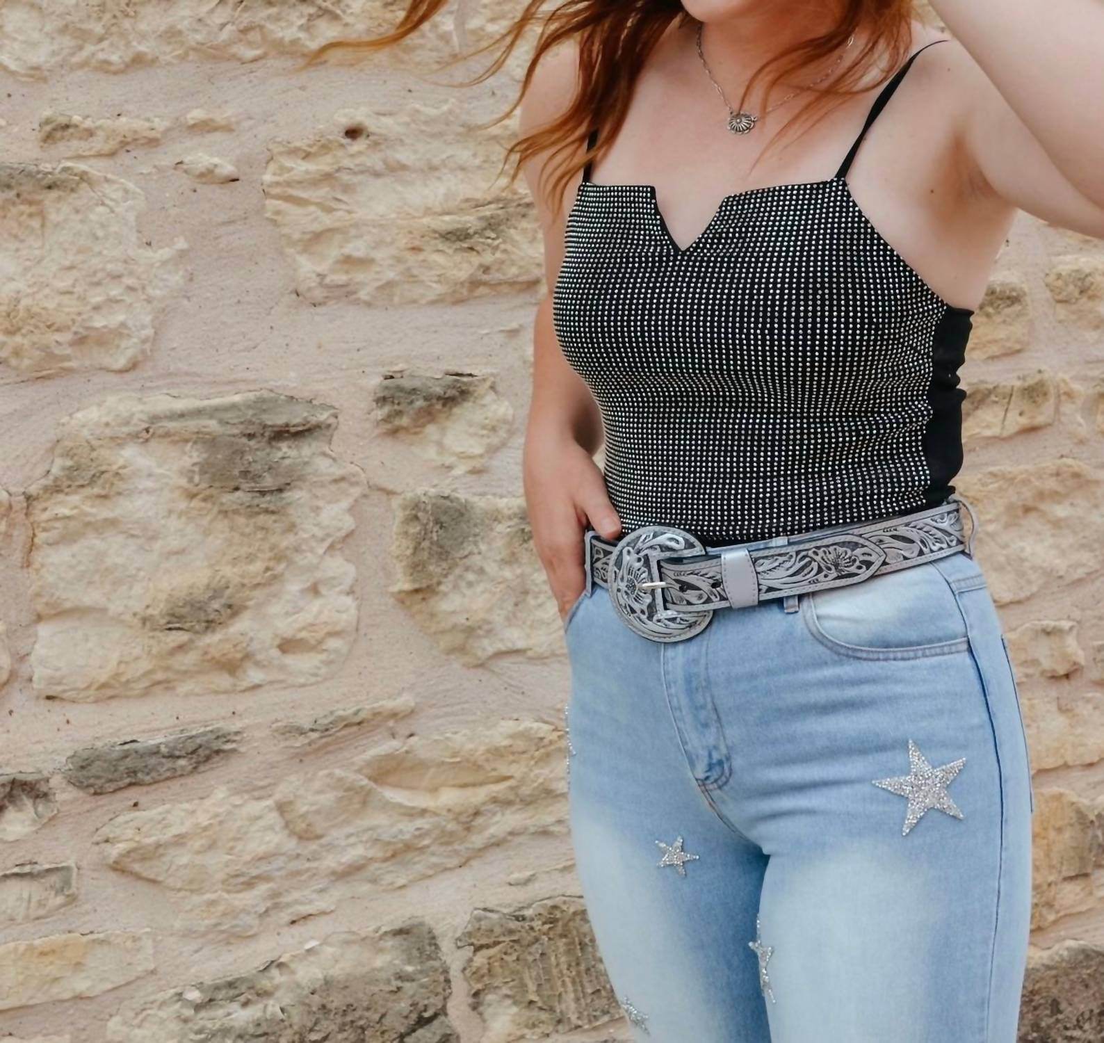 Cowgirl Vogue - Tulsa Embellished Bodysuit - Rack Hunt -