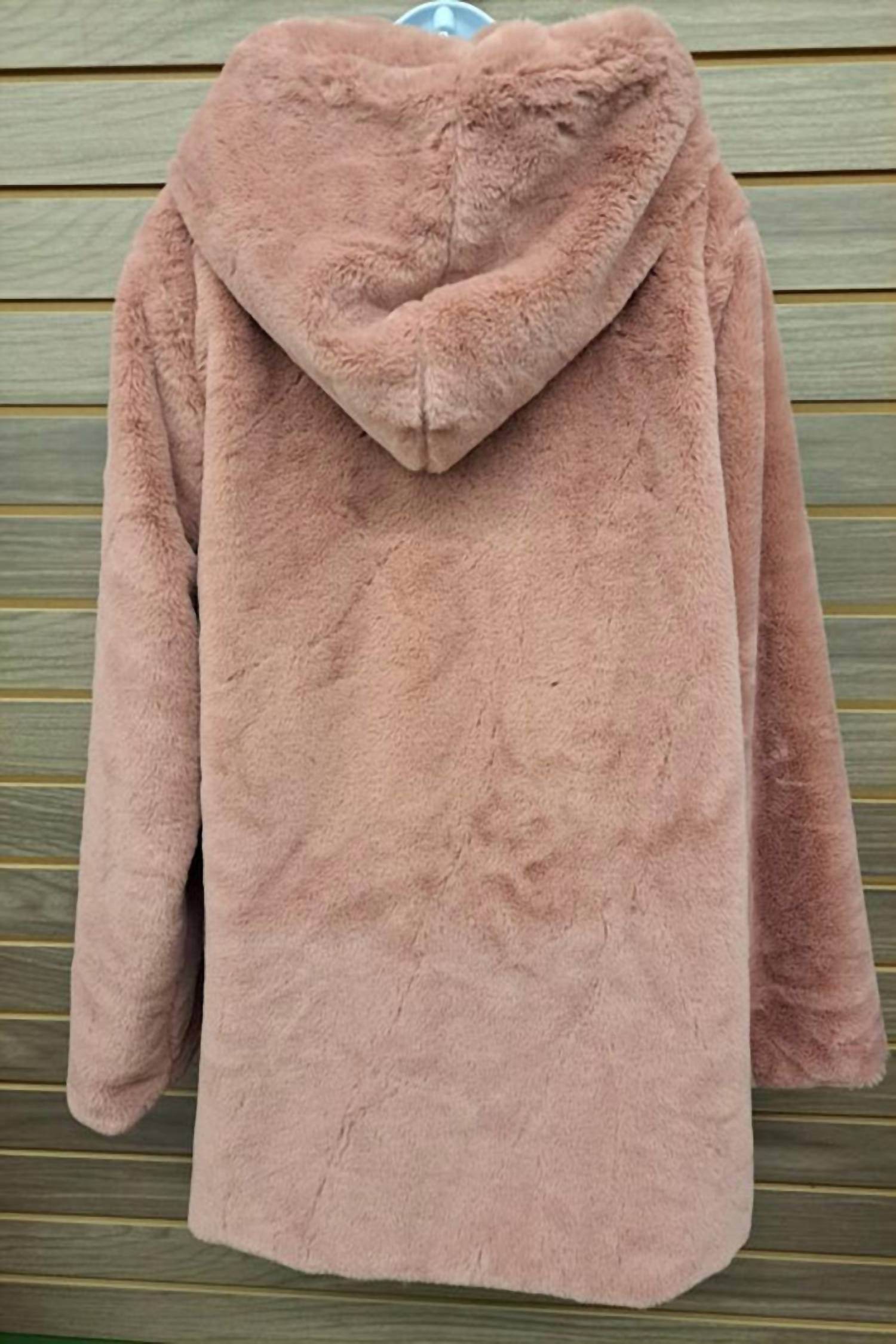 Janice Apparel - Women's Velour Jacket Hooks To Close Pockets - Rack Hunt -