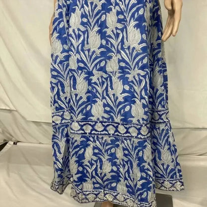 Azure and Indigo - Women's Lamu Tired Maxi Dress - Rack Hunt
