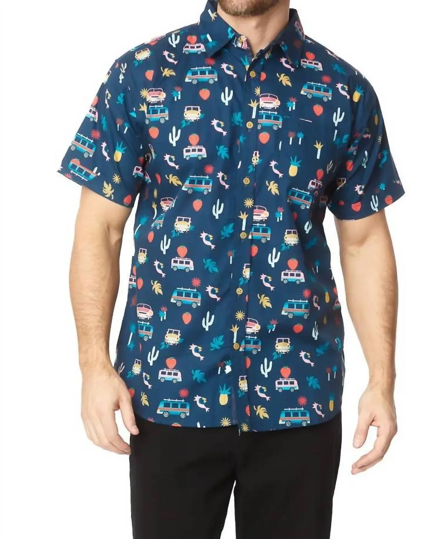 Hawks Bay - Printed Woven Fun Cars Print Short Sleeve Shirt - Rack Hunt