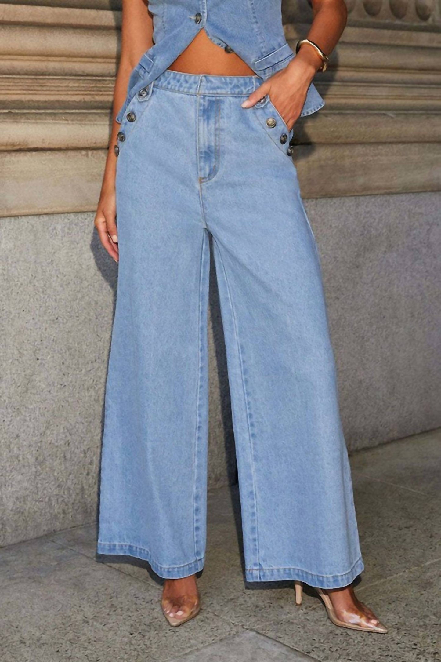 Gwen Denim Vest & Jeans Separates