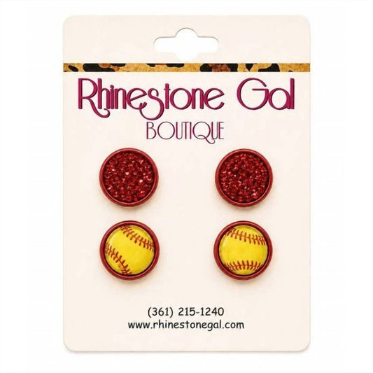 Women's Druzy Stud Earring Set