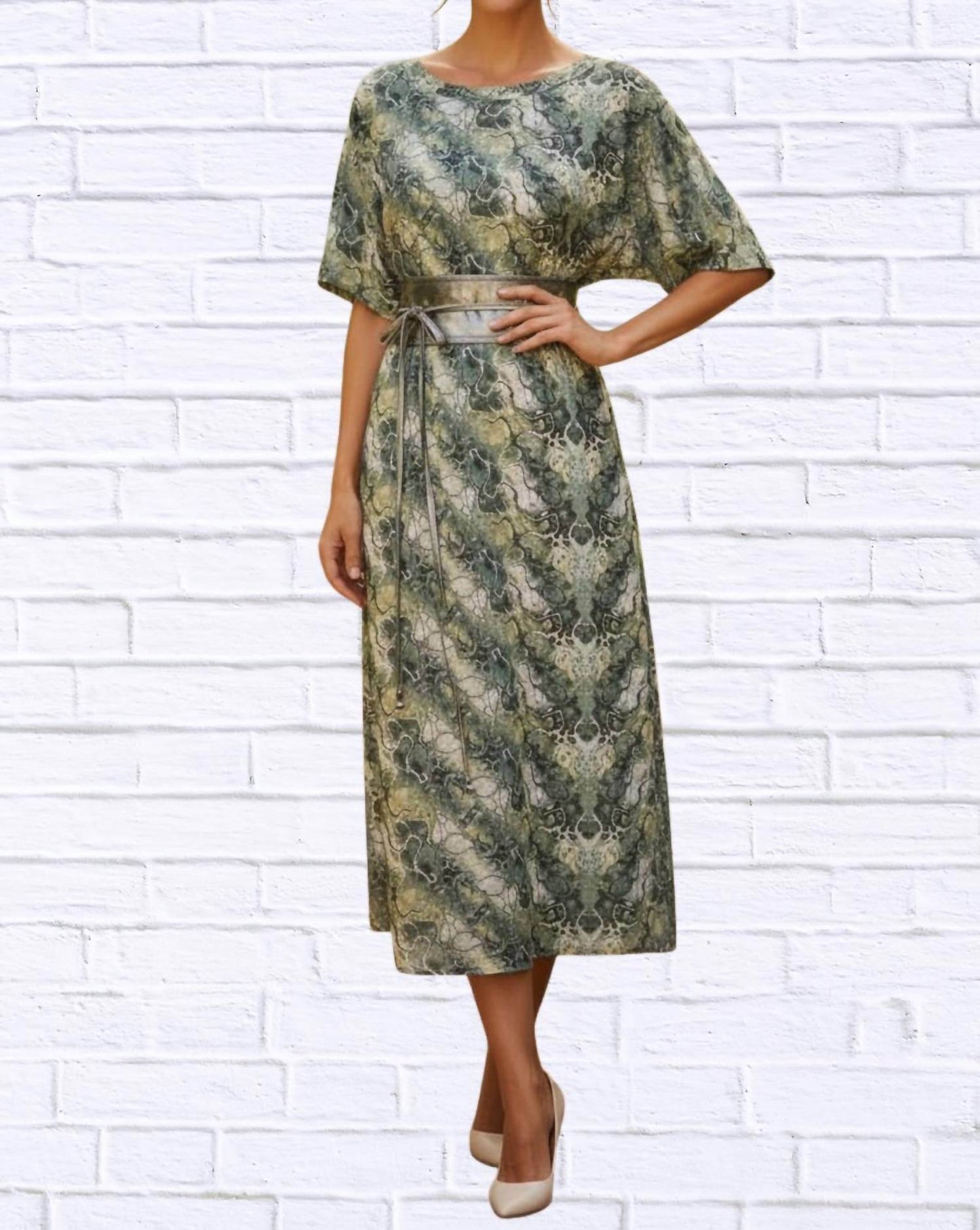 Calypso - Jenneke Palm Leaf Shift Dress - Rack Hunt -