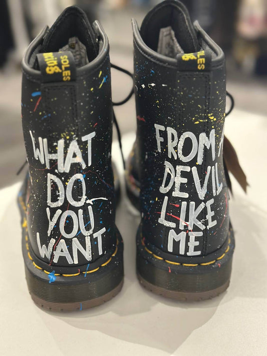 Dr. Martens x Rick Owens - Preloved Women's Solater Painted Boots - Rack Hunt -