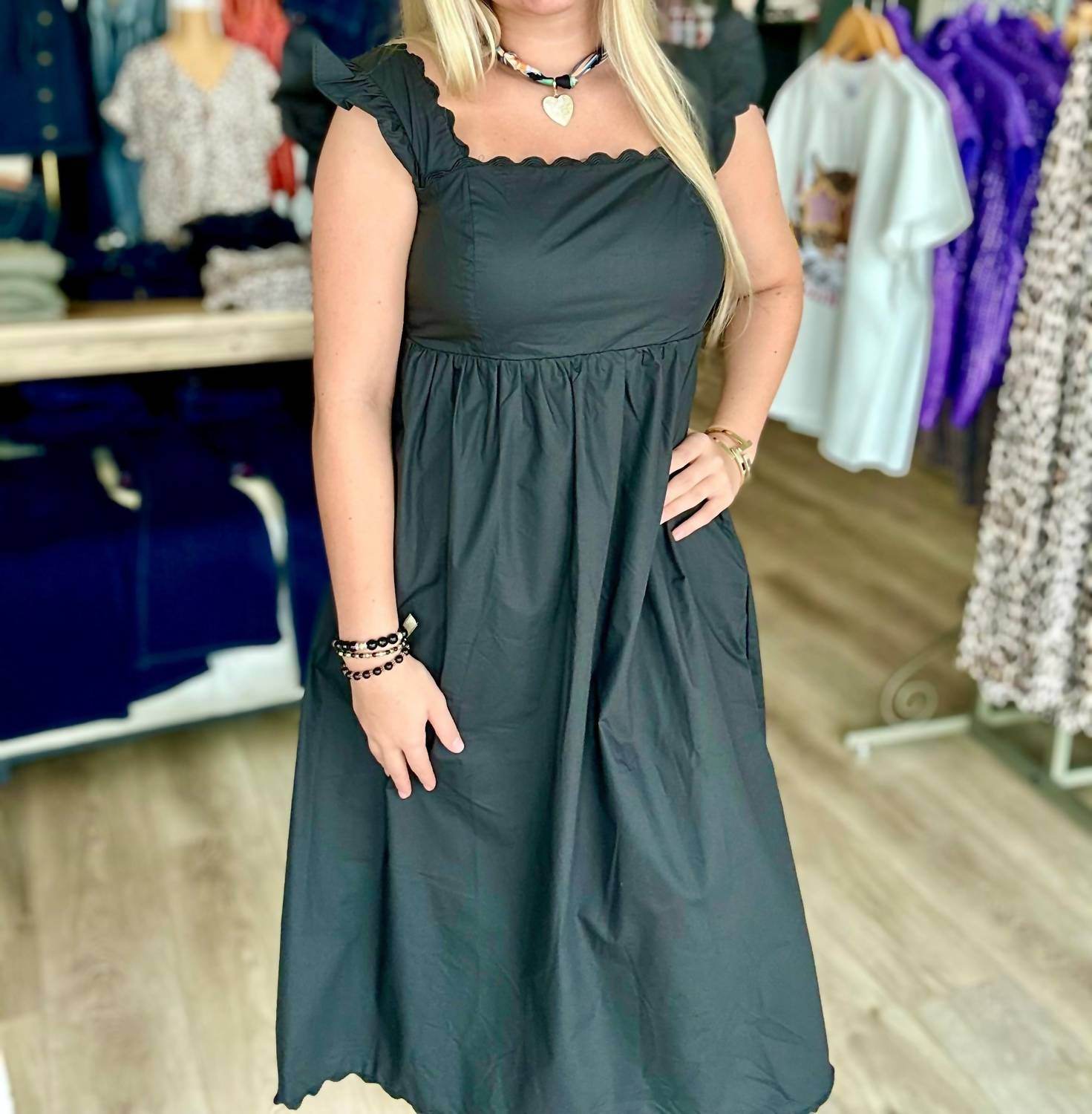 Original USA - Scalloped With Pockets Midi Dress - Rack Hunt -