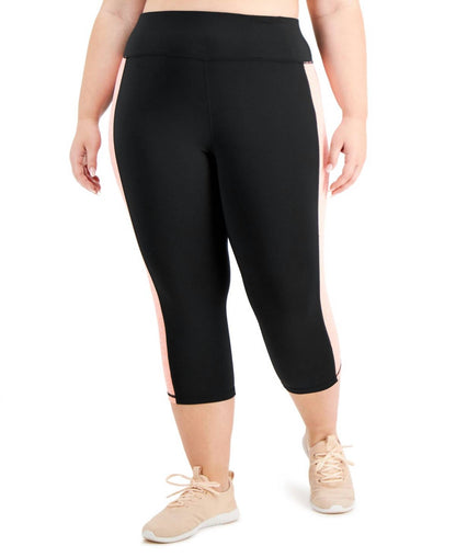 Women's Colorblock Capri Leggings - Plus