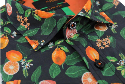 Tangelo Melody Print Short Sleeve Shirt