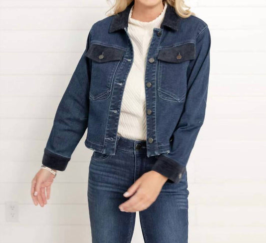 Corduroy Contrast Denim Jacket