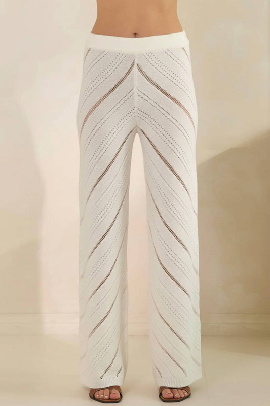 CHEVRON KNIT COVER UP PANTS