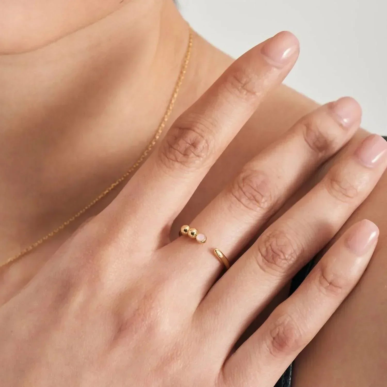 Ania Haie - Women's Orb Rose Quartz Adjustable Ring - Rack Hunt