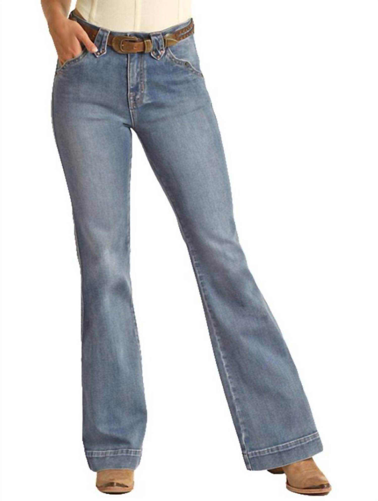 Rock & Roll Cowgirl - High-rise Trouser Jean - Rack Hunt