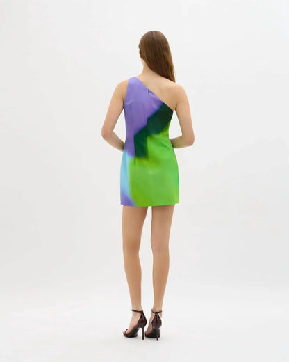 Muma World - Kaleidoscope One Shoulder Mini Dress - Rack Hunt