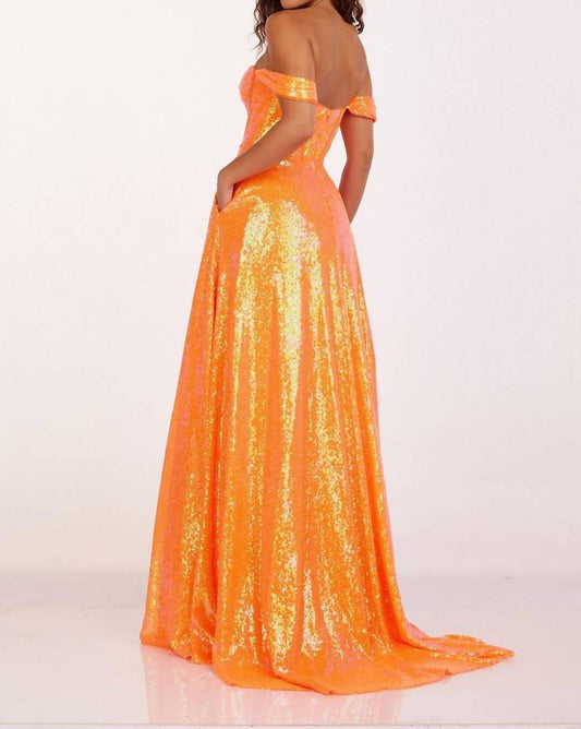 Off-the-shoulder Gown