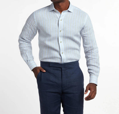 Linen Stripe Sport Shirt