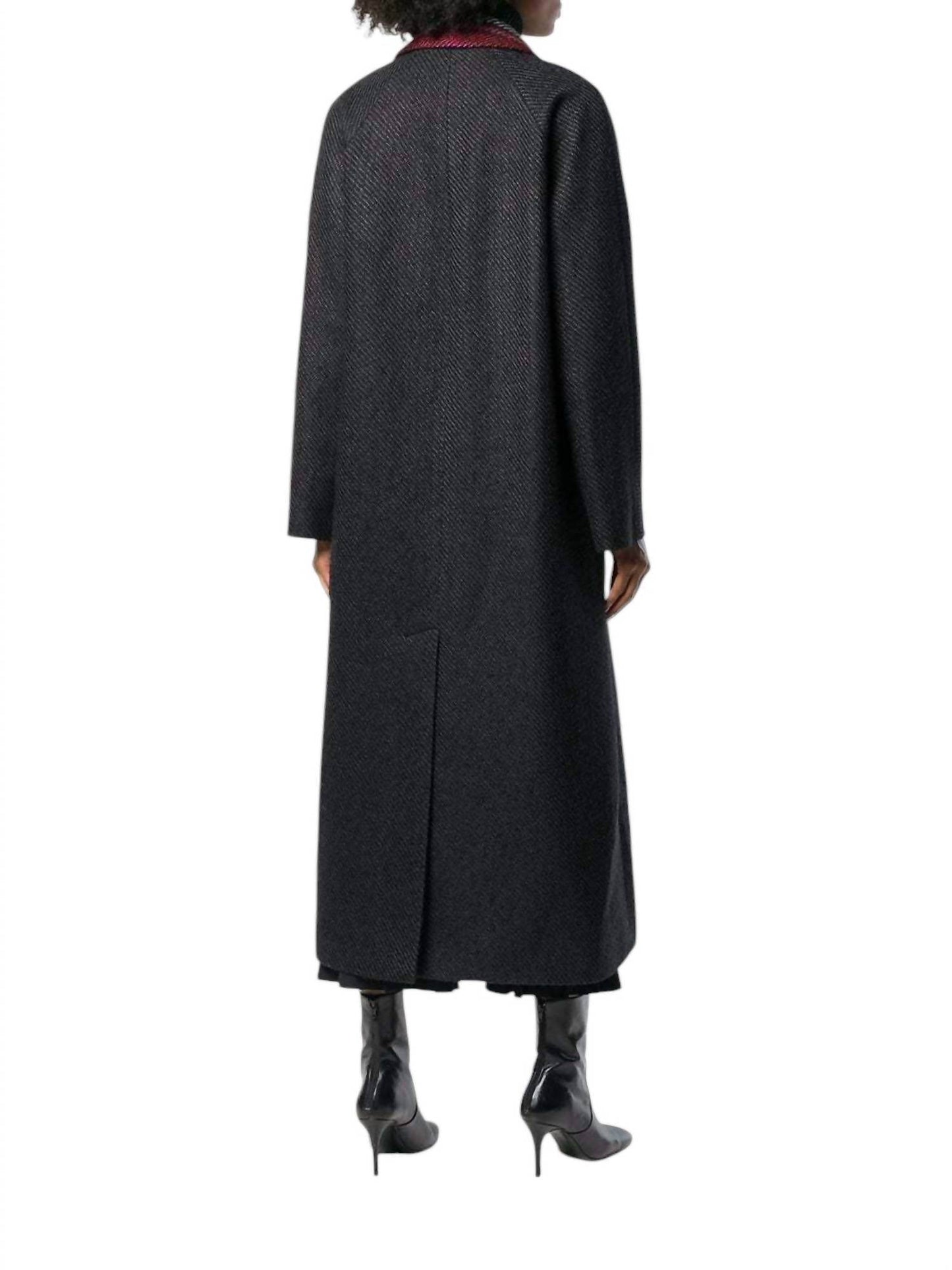 Marco De Vicenzo - Runway Wool Blend Striped Long Coat - Rack Hunt -