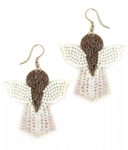 Viola - Women's Beaded Angel Earrings - Rack Hunt
