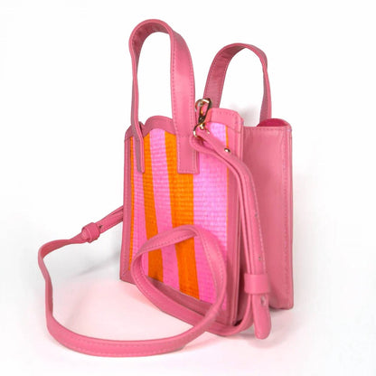 Women's Nina Straw & Leather Tote Bag