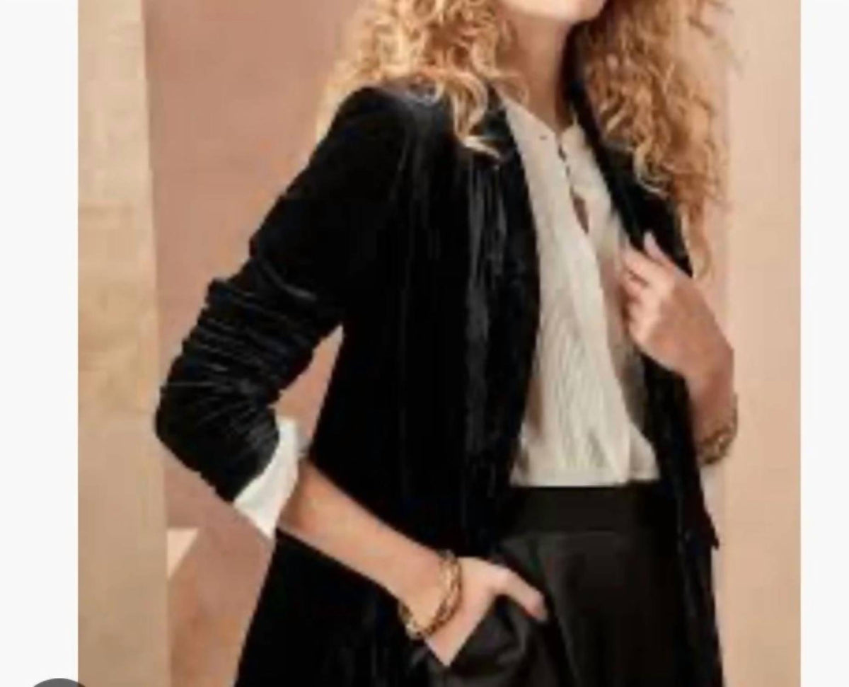 Long Sleeve Velvet Blazer