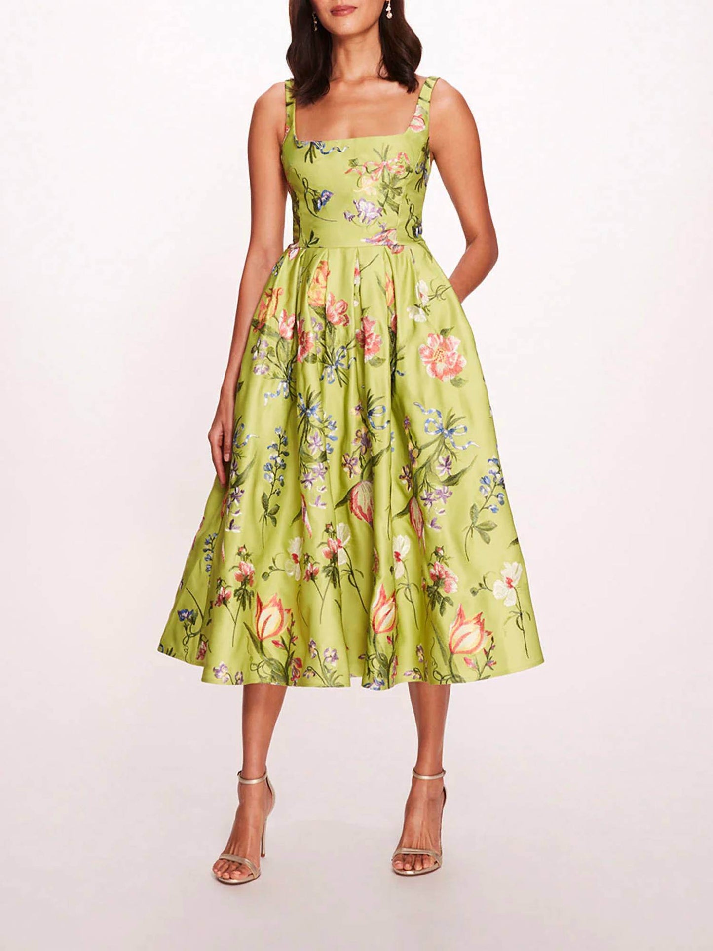 Marchesa Notte - Floral Embroidered Dress - Rack Hunt