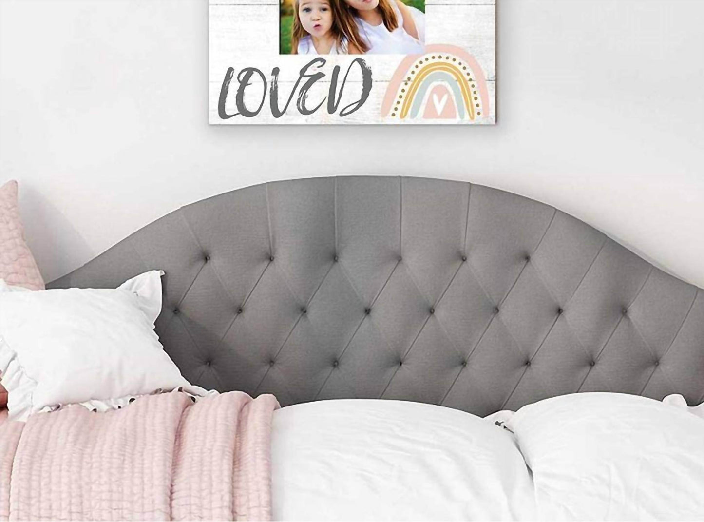 Kindred Hearts - You are Loved Rainbow Weathered Slat Photo Frame - Rack Hunt -