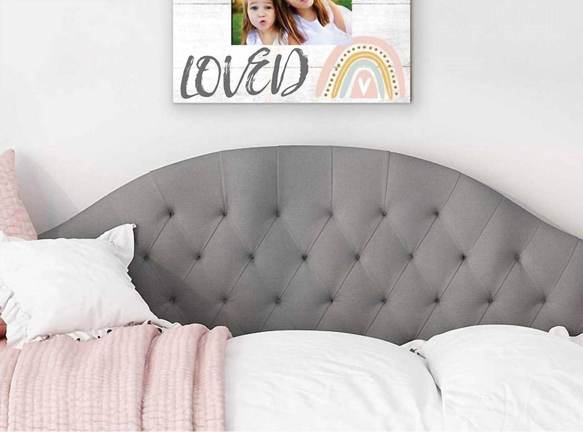 Kindred Hearts - You are Loved Rainbow Weathered Slat Photo Frame - Rack Hunt -