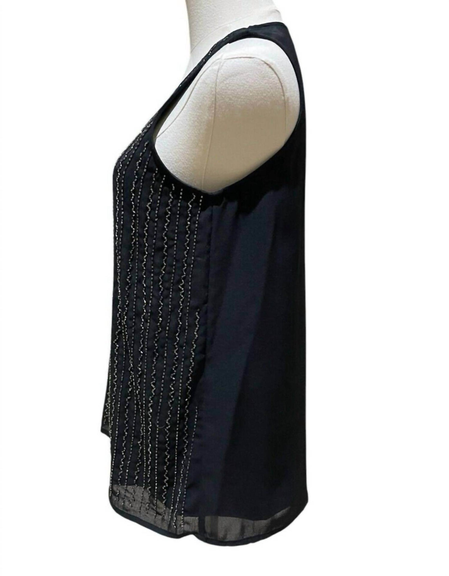 Olive + Oak - Women's Beaded Sleeveless Tank Top - Rack Hunt -