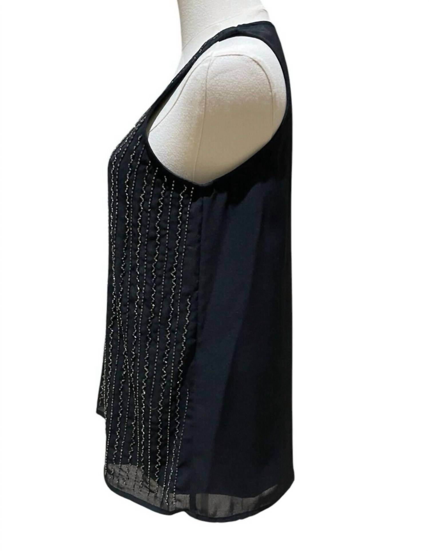 Olive + Oak - Women's Beaded Sleeveless Tank Top - Rack Hunt -