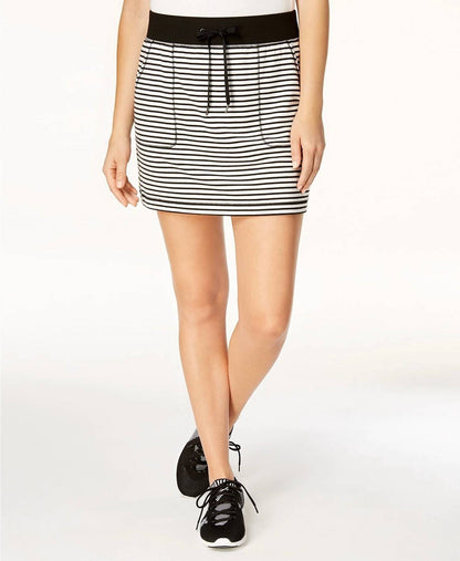Activewear Plus Size Fitness Striped Short Skirt