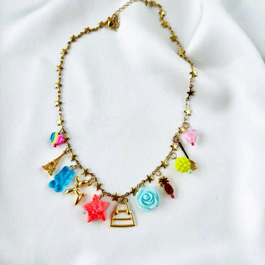 Women's Vintage Charm Rainbow Necklace