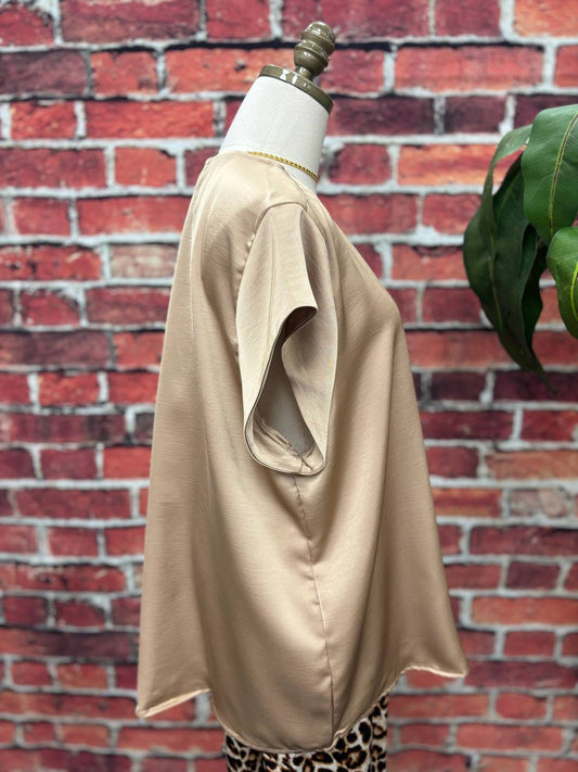 Women's Silky V-neck Everyday Blouse - Plus