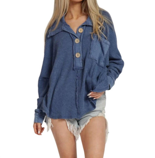 Mineral Dyed Waffle Tunic Top