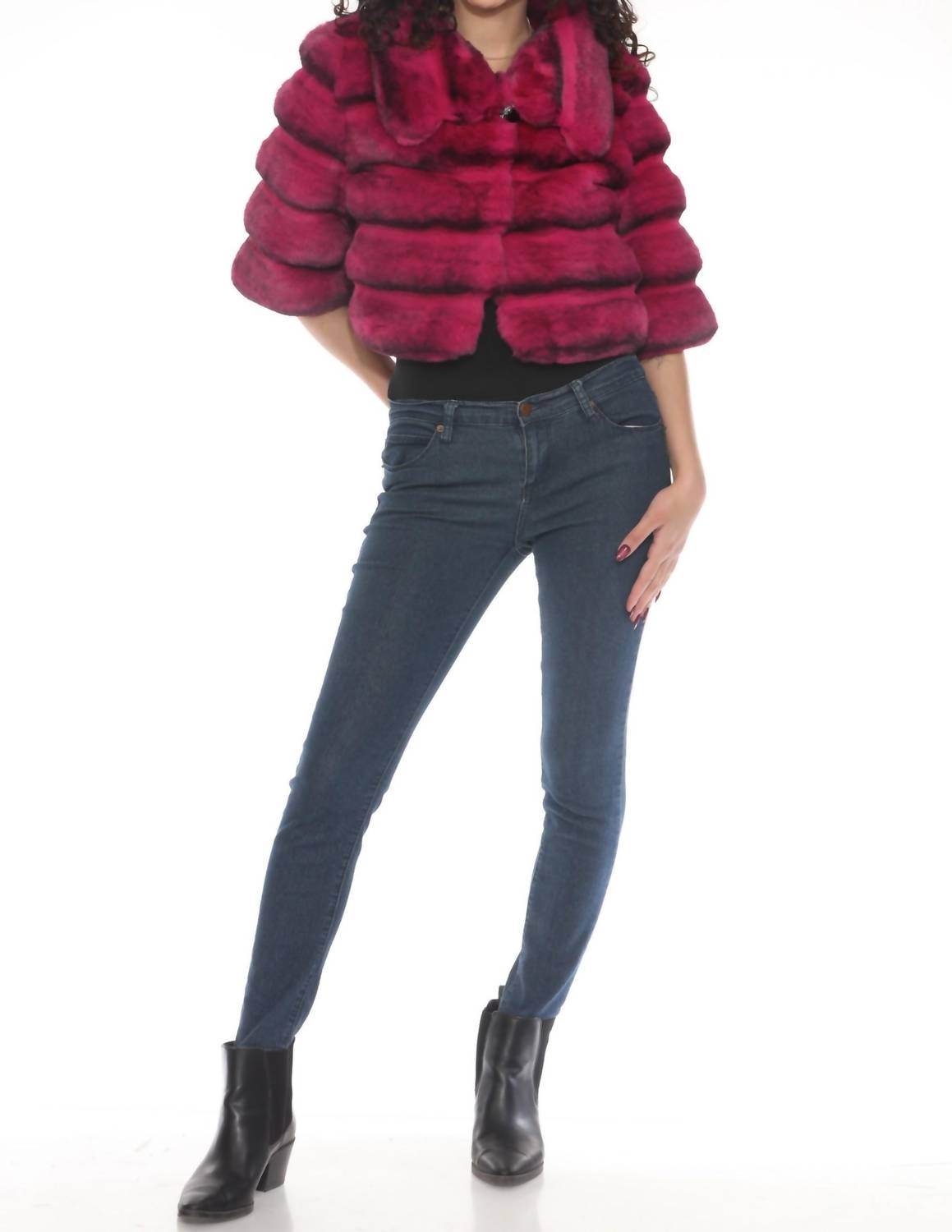 Belle Fare - Premium Cropped Faux Fur Coat - Rack Hunt -