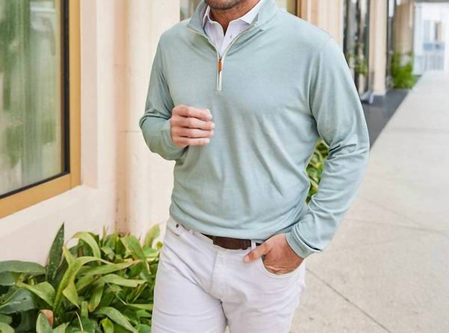 Men's 1/4 Zip Long Sleeve Knit Sweater