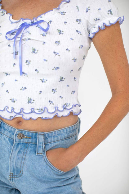 KESTAN - Bellflower Ruffle Hem Top - Rack Hunt