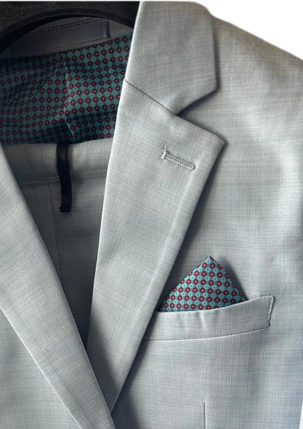Boys' Chambray Textured Suit