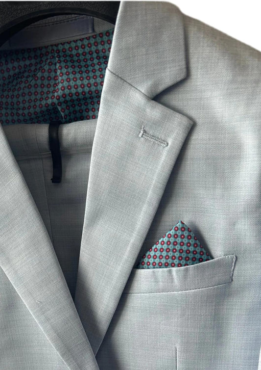 Boys' Chambray Textured Suit